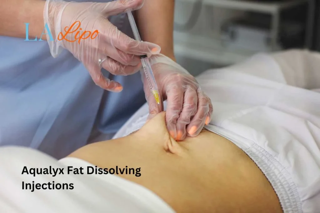 woman having fat dissolving injections Brentwood in the stomach