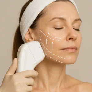 Woman having HI-FU to reduce wrinkles call LA LIPO Brentwood Now!