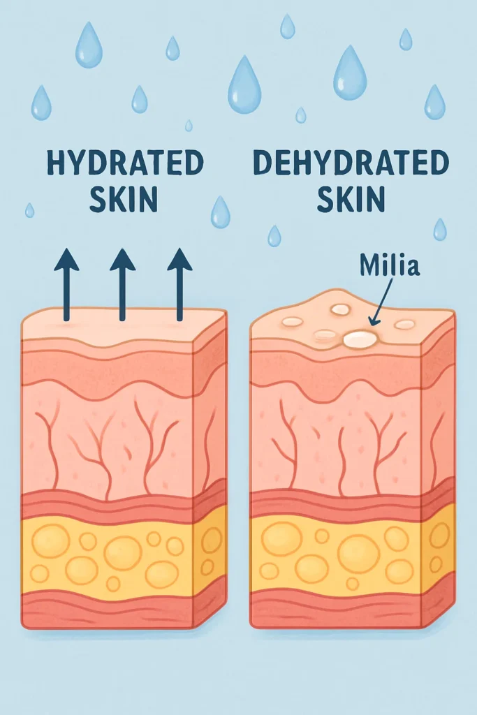 The importance of hydration and milia production Brentwood