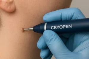 Person receiving skin tag removal Brentwood